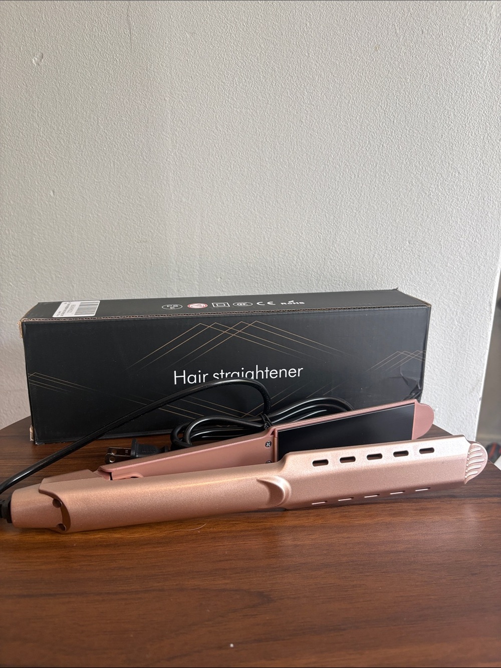Rose Gold Hair Straightener - Sleek Heat Styling for Women